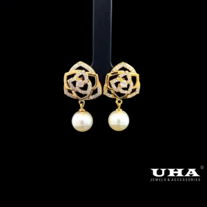 B1449 bông tai nữ đính đá CZ cao cấp sáng lấp lánh siêu xinh