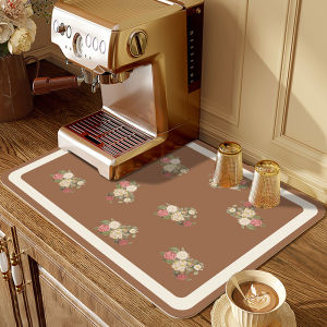 American Floral Silicon Drying Mat Kitchen Tablecloth Tea Table Tea Set Coaster Heat Resistant Oil Proof Water Absorbent Pad
