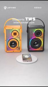 S860 - Speaker LENYES S-860 80W Wireless Speaker Bluetooth 5.3 Transparan Cyberpunk RGB Colorfull LED Light Portable TWS Portable Speaker Dengan Mikrofon Speaker Tahan Lama Dengan Garansi - Lazada