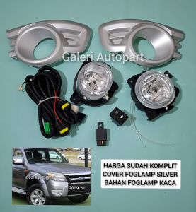 Lampu Ford Ranger 2009 2010 2011  LAMPU FOGLAMP KOMPLIT LOWIN / Ford Everest 2010 / Cover Silver