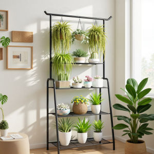 TMCG | Corner Multi-level Iron Plant Stand Shelf