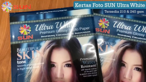 Kertas Foto Glossy Ultra White A4 210/240 gram - SUN Ultra White Premium Glossy Photo Paper (Support Epson/Canon/HP/Brother ori (DYE) - 664 003 673 001)