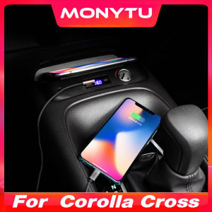 For Toyota Corolla Altis 2019-2023 QI Car Wireless Charger 15W Fast charging Phone Holder，Center console phone fast wireless charging panel Interior Accessories