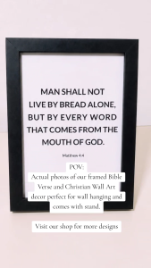 Those Who Hope in the Lord Wall Decor – Isaiah 40:31 Bible Verse Poster with Frame