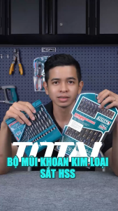 TOTAL Bộ 19 mũi khoan kim loại HSS TAKSDB9195