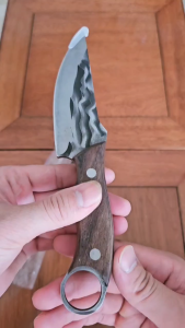 Dao Mông Cổ Dao Nhật Bản Tazaki Dao Thép Không Gỉ Thái Thịt Lọc Xương Dao Đi Rừng Dày 4mm Dài 21.5 cm Kèm Bao Da