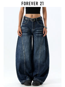 American Retro Deep Blue Wide Leg Knife Edge Jeans Women Summer Low Waist Loose Slimming Wide Leg Pants Casual Jeans