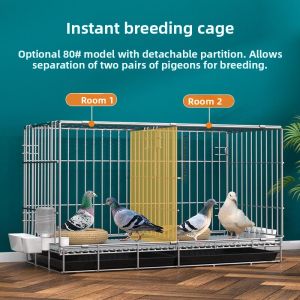 Large Size Pigeon Cage Breeding Farming Cage Pairing Pigeon Cage with Partition Home Use Metal Bird Cage for Pigeons