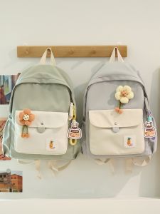 กระเป๋าเป้สะพายหลังผ้าไนลอนความจุขนาดใหญ่สำหรับเด็กและเยาวชน กระเป๋าเป้สะพายหลังสไตล์เกาหลีแบบลำลองสำหรับเด็กและเยาวชน