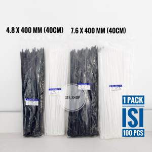 Kabel Ties 40cm(400mm) Cabel Tie 4.8 x 400mm / Kabel Ties 7.6 x 400mm PROMO TERMURAH Cabel Ties  1 pack isi 100pcs / Kabel Ties Putih / Kabel Ties Hitam / Kabel Pengikat / Cabel Ties / Cabel Tie