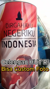 Celengan Kemerdekaan HUT RI Hadiah Lomba 17 Agustusan Free Custom Foto Photo Sticker Stiker Tabungan Calengan Celangan Perlombaan Perlengkapan Anak Hari Ulang Tahun Indonesia Agustus 17an 17 an XL Jumbo Besar Buka Tutup Permanen Souvenir Sovenir Suvenir