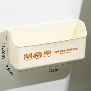 Hộp Đựng Đồ Treo Tường Không Cần Khoan Kích Thước M Hộp Đựng Đồ Nhà Bếp Kèm Miếng Dán Kiểu Dáng Đơn Giản Phụ Kiện Tủ Lạnh Chất Liệu Tre