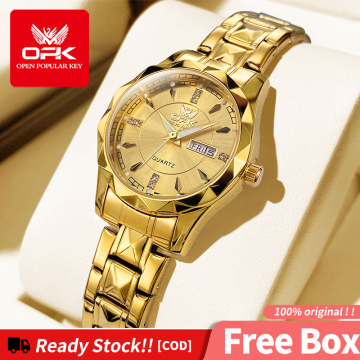 OPK Watch For Woman Waterproof Original Stainless Steel Quartz