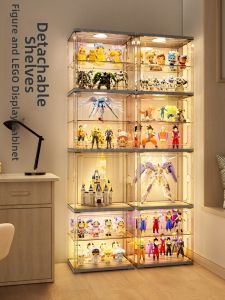 ASCOR | Illuminated Transparent Acrylic Display Case for High Storage