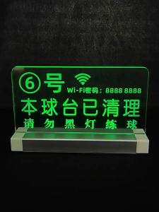 Custom LED Acrylic Lighted Table Sign Alloy Base Customizable Name Stand Bar Restaurant QR Code Menu Card A4 A5 LED Beverage Display Plaque