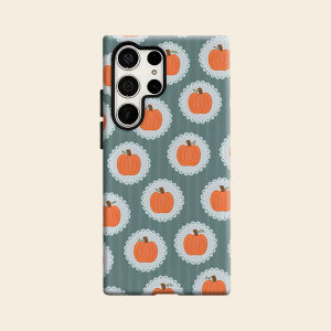 Autumn Pumpkin Check Print Luxury Fashion Full Lens Protective Case for Samsung Galaxy S26 S25 S24 A56 A36 Plus Ultra