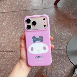 Sanrio | Cute Cartoon Pink Sanrio My Melody Phone Case For iphone 15 16 17 Pro Max 17 IMD Matte Shockproof Protective PC Hard Back Cover