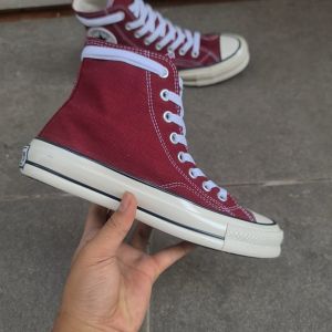 OBRAL SEPATU CONVERSE 70S HIGH MAROON SOL GLOSSY IMPORT QUALITY 38-43 SNEAKERS CONS KANVAS PRIA MURAH 100%
