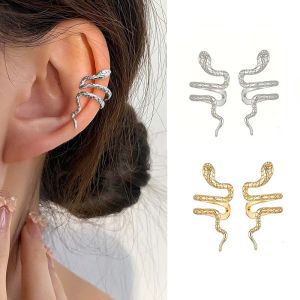 JWER ต่างหู 2 ชิ้น เซ็ต สำหรับ ผู้หญิง ผู้ชาย คริสตัล สีเงิน แบบเรียบง่าย รูปสัตว์ เครื่องประดับ แบบเจาะ ปลอม โดยไม่ต้องเจาะ