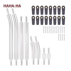 8Pcs Stainless Steel Links Linkage Rod Set Upgrade Parts for 1/24 RC Car Crawler Axial SCX24 C10 AXI00006 90081 AXI00005