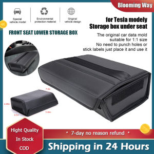 🚚 Local Delivery🚚Front Row Under Seat Storage Box Folding Leather Organizer Box Car Modification Interior Car Accessories For Tesla Model Y