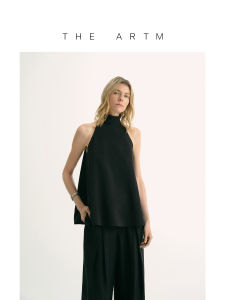 Wrinkle-Resistant Silk Blouse High Neck A-Line Black