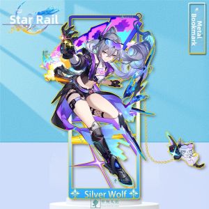 Starry Rail Silver Wolf Level 999 Metal Bookmark