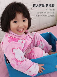 Oxford Cloth Steel Frame Storage Box Cotton Quilt Waterproof Hard Top Cover 30L Closet Clothing Organization Box Wardrobe