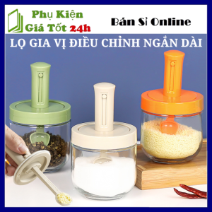 Hũ Đựng Gia Vị Thủy Tinh Kèm Thìa Điều Chỉnh Ngắn Dài Tiện Thông Minh - Lọ Gia Vị Có Gioăng Cao Su Chống Ẩm Cao Cấp - Hũ Thủy Tinh  Lọ Đựng Gia Vị Có Nắp Đậy Kín