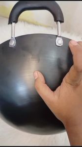 Wajan Iron Seasoning Penggorengan Tebal Anti Lengket Wajan Vezel Premium Wok Penggorengan Hitam