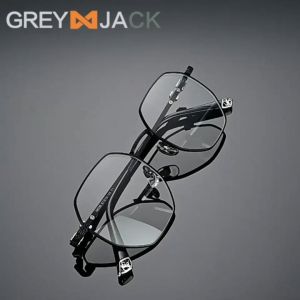 Grey Jack Kacamata Frame Model Geometric Bahan Metal Fashion Pria dan Wanita Bisa Minus Antiradiasi Bluecromic New 08036