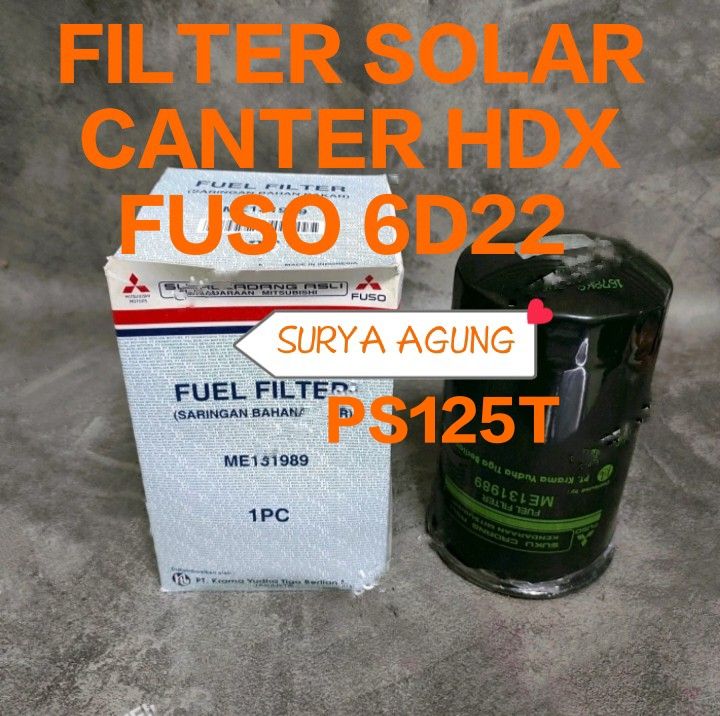 FILTER SOLAR / FUEL FILTER MOBIL MITSUBISHI CANTER PS125T HDX FUSO 6D22 ...