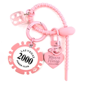1pc Round Keychain Fashionable Backpack Charm Versatile Hanging Pendant Cute Decor
