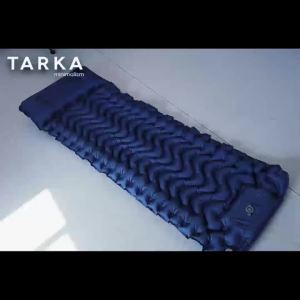 TARKA Camping Mattress Inflatable Thicken Spliceable Sleeping Pad Tent Moisture-Proof Built-in Foot Pump Sleeping Mat with Pillo