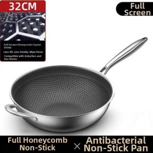Non-stick No Coating Smokeless Honeycomb Frying Pan