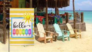 Hello Summer Beach Garden Flag 12x18 Vertical Double Sided Colorful Popsicle Holiday Outside Decorations Burlap Yard Flag BW296