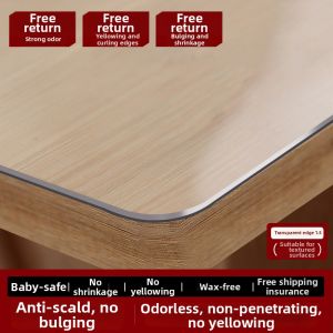 Transparent Waterproof Oil-Resistant Heat-Resistant Tablecloth