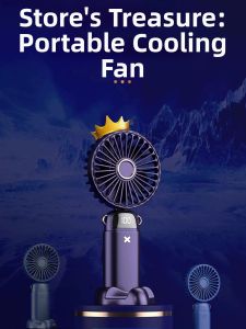 Portable Mini Handheld USB Charging Neck Fan Convenient Desktop Silent Fan for Students Dormitory Travel Outdoor Activities