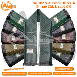 SORBAN ARAFAT MOTIF BINTIK SURBAN ARAB  KUALITAS SUPER TERMURAH BERKUALITAS