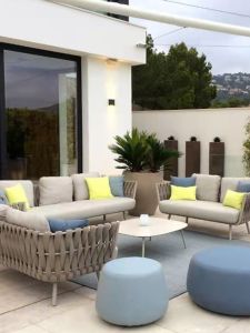 Courtyard Outdoor Balcony Rattan Leisure Aluminum Sofa Set
