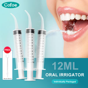 Cofoe Medical Dental Irrigator Syringing Portable Water Flosser Teeth Jet Oral Irrigation Manual Tooth Cleaner