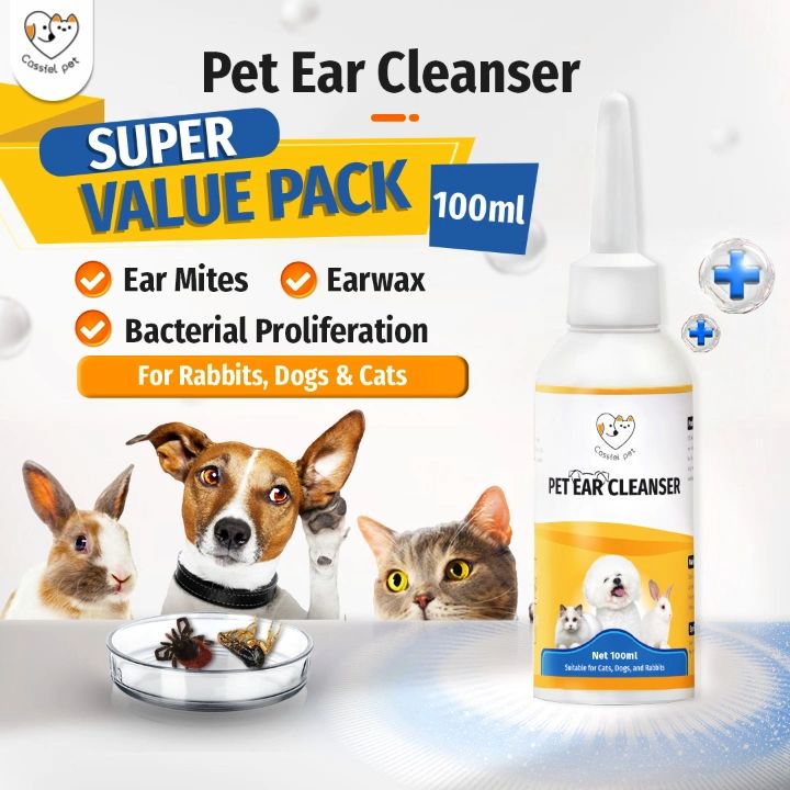Drops Dog Ear Cleaning Liquid RESCUE™ Ear Drops For Dogs Cats