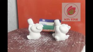 Tô Tượng Thạch Cao C116 THÚ CƯNG TU NƯỚC NGỌT dễ thương Tượng Trắng ( không kèm màu )