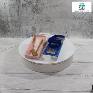 Gold Flower Spoon Set - Elegent Sakura Sunflower & Rose Design with Gift Box