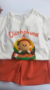 Baby Clothes Sets for Boy Cute Burger Plush T-shirt Shorts 2Pcs Kids Outfit Summer Casual Toddler Clothing Set Suitable 6 Months - 5 Years Old
