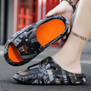 Dép Đi Biển Mùa Hè Cho Nam Đế EVA Chống Trượt Chống Mài Mòn Thể Thao Ngoài Trời Thường Ngày Cỡ Lớn Đế Dày Màu Trơn