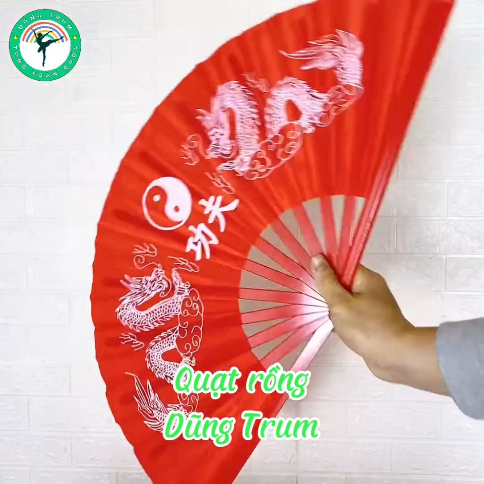 Quạt múa dưỡng sinh quạt thư pháp múa biểu diễn võ siêu đẹp