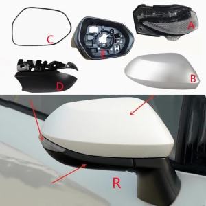 For Toyota Corolla Altis 2019-2022 Rearview Mirror Glass  Side Rear View Frame Shell Lower Cover