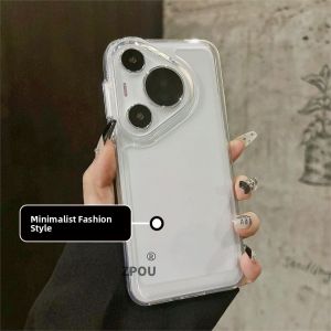 ZPOU Ultra-Thin Space Design Phone Case for Huawei Pura70Pro Pura80Ultra High Transparent Anti-Fall Breathable Protective Cover for Men And Women