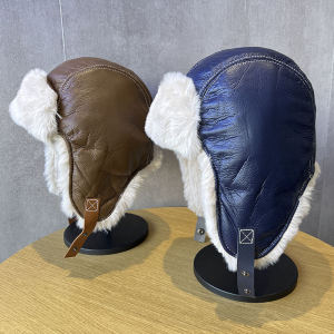 Mũ Trẻ Em Mũ Lôi Phong Dày Dặn Lót Lông Mùa Đông Mũ Bảo Vệ Tai Da PU Trẻ Em Lớn Nhỡ Mũ Giữ Ấm Em Bé Nam Nữ Thời Trang